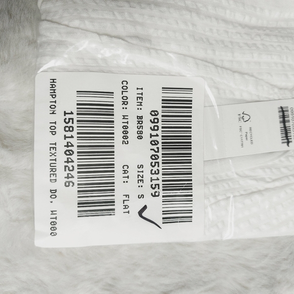 New J.Crew Flutter Sleeve V-Neck Top in Cotton Dobby White P263 - Picture 3 of 5